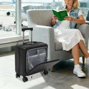 18 Inch Boarding Box Suitcase W/Opening Front Compartment
